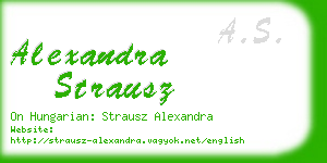 alexandra strausz business card